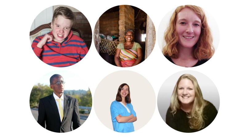 Circular crops of headshots of resilient patients