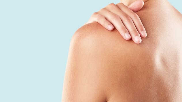 A photo of a woman's bare left shoulder