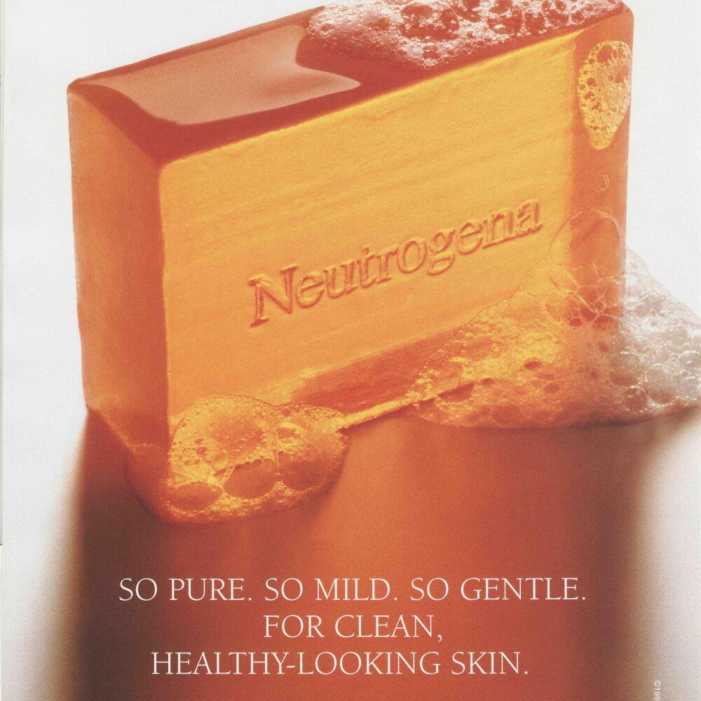 Inset- 132 Years Credo-Driven Innovation- 1995 Neutrogena Amber Bar ad