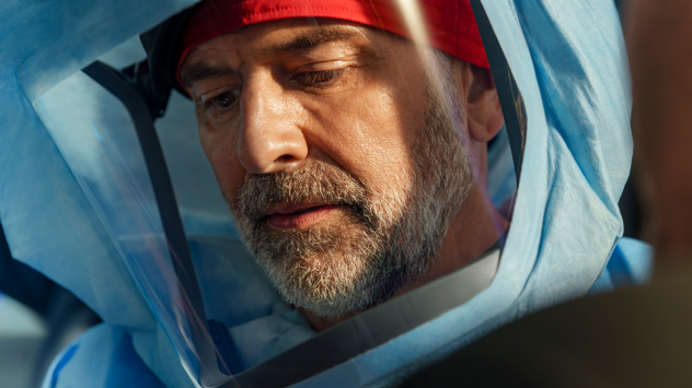 healthcare worker in protective medical gear