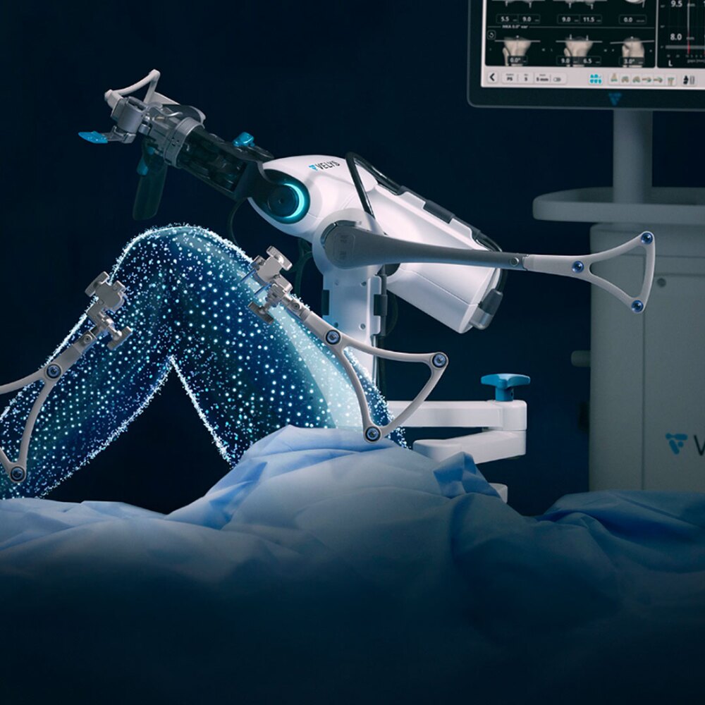 Johnson and Johnson's VELYS Robotic assisted solution for knee replacement surgery - innovative medical technology for orthopaedic surgery