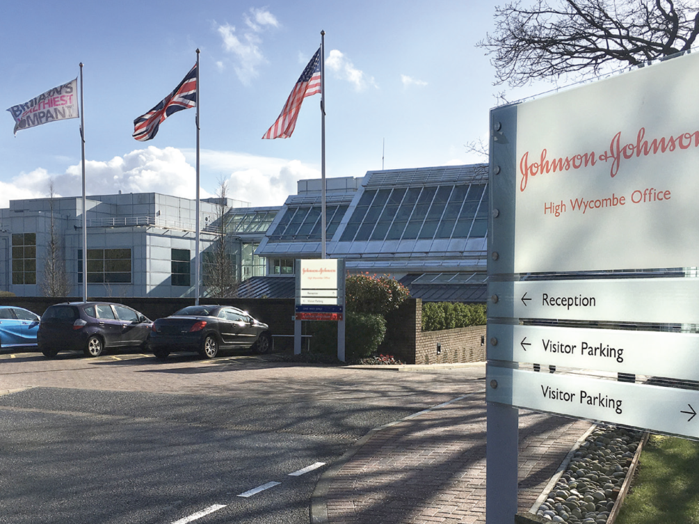 Johnson & Johnson’s office in High Wycombe, England