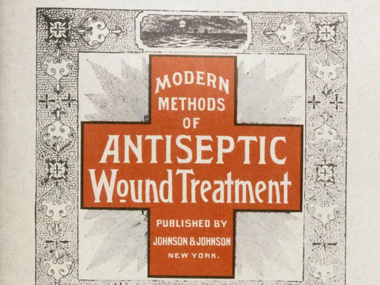 Cover of an illustrated booklet about wound treatment