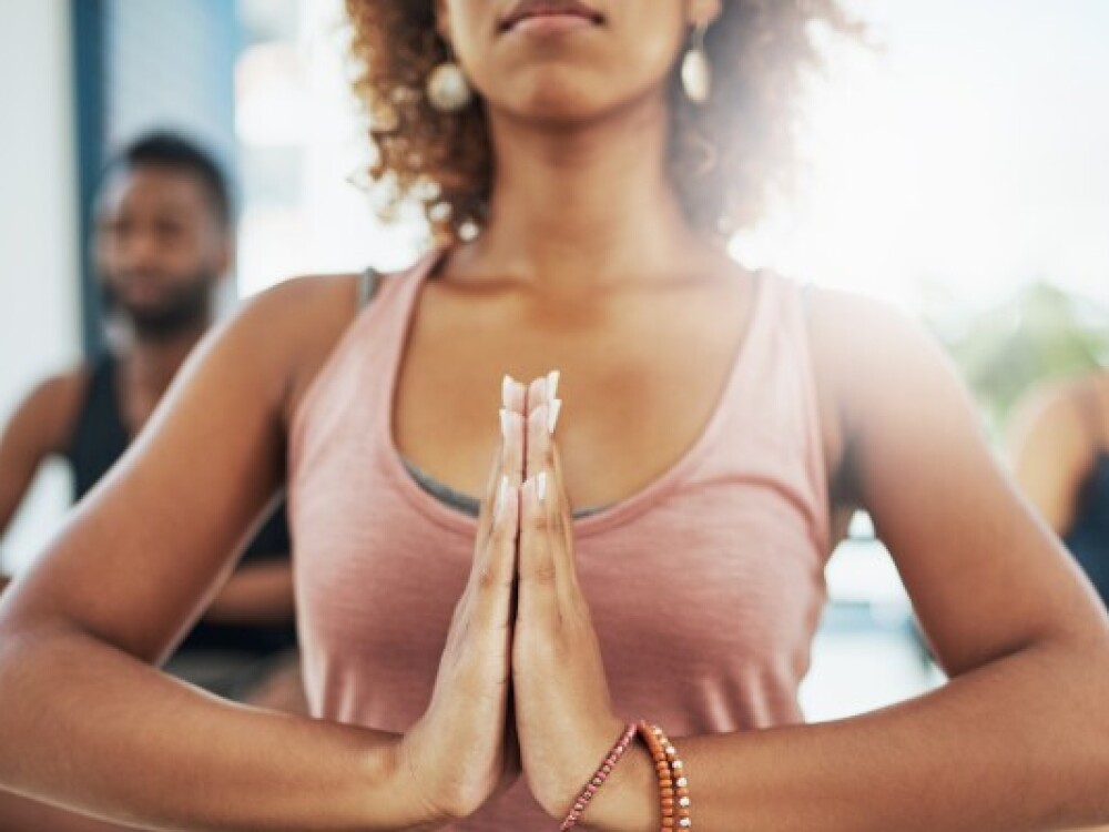 Woman meditating
